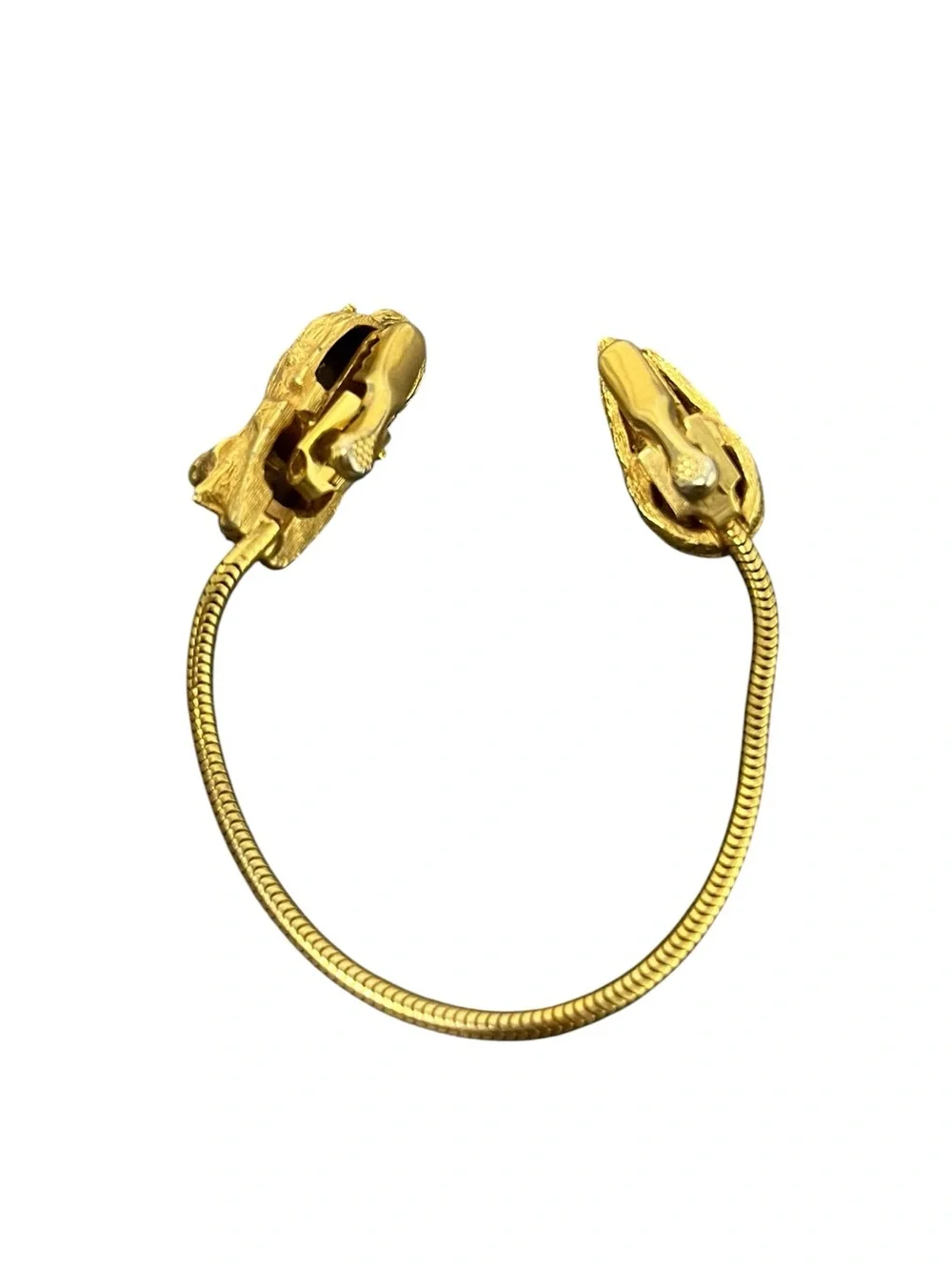 Vintage Gold Mouse + Cat Animal Sweater Collar Clip